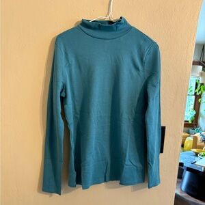 Estate Teal Collared Top